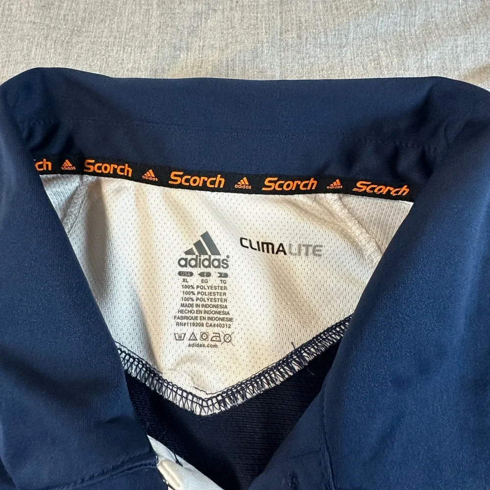 Adidas Dark Blue and White Notre Dame Men's Active Polo Shirt - Picture 3 of 12